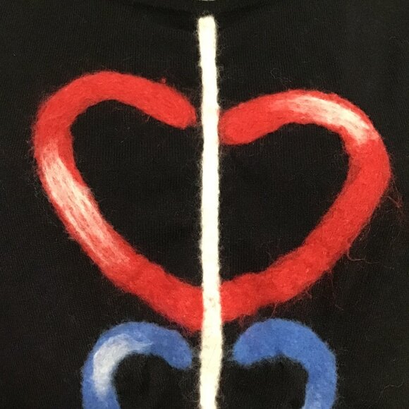 Gabby Isabella Crew Neck Multi Colour Heart Motif Sweater Size XL - Picture 9 of 12